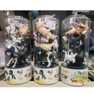 Lot Of 3 Papo Mini Tube Farm Animal PVC Pa33015 New & Sealed 36 Figured!